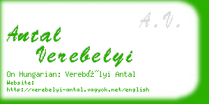 antal verebelyi business card